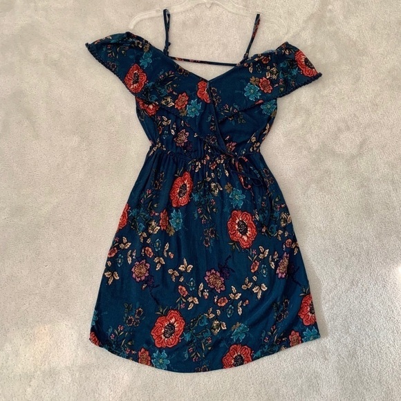 XHILARATION off-shoulder Floral Dress, S - Picture 4 of 16